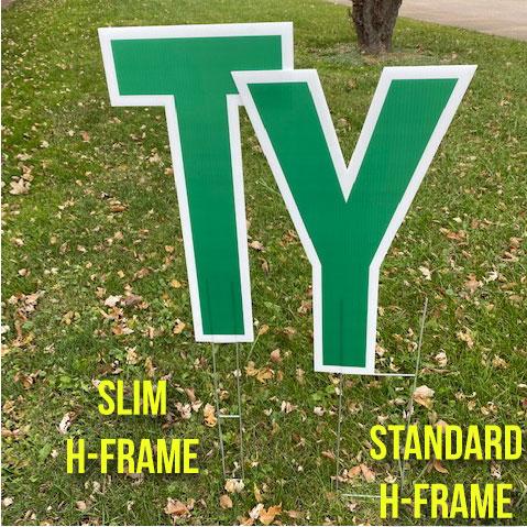 30" Slim H-Frame Yard Letter Stake - Image 3