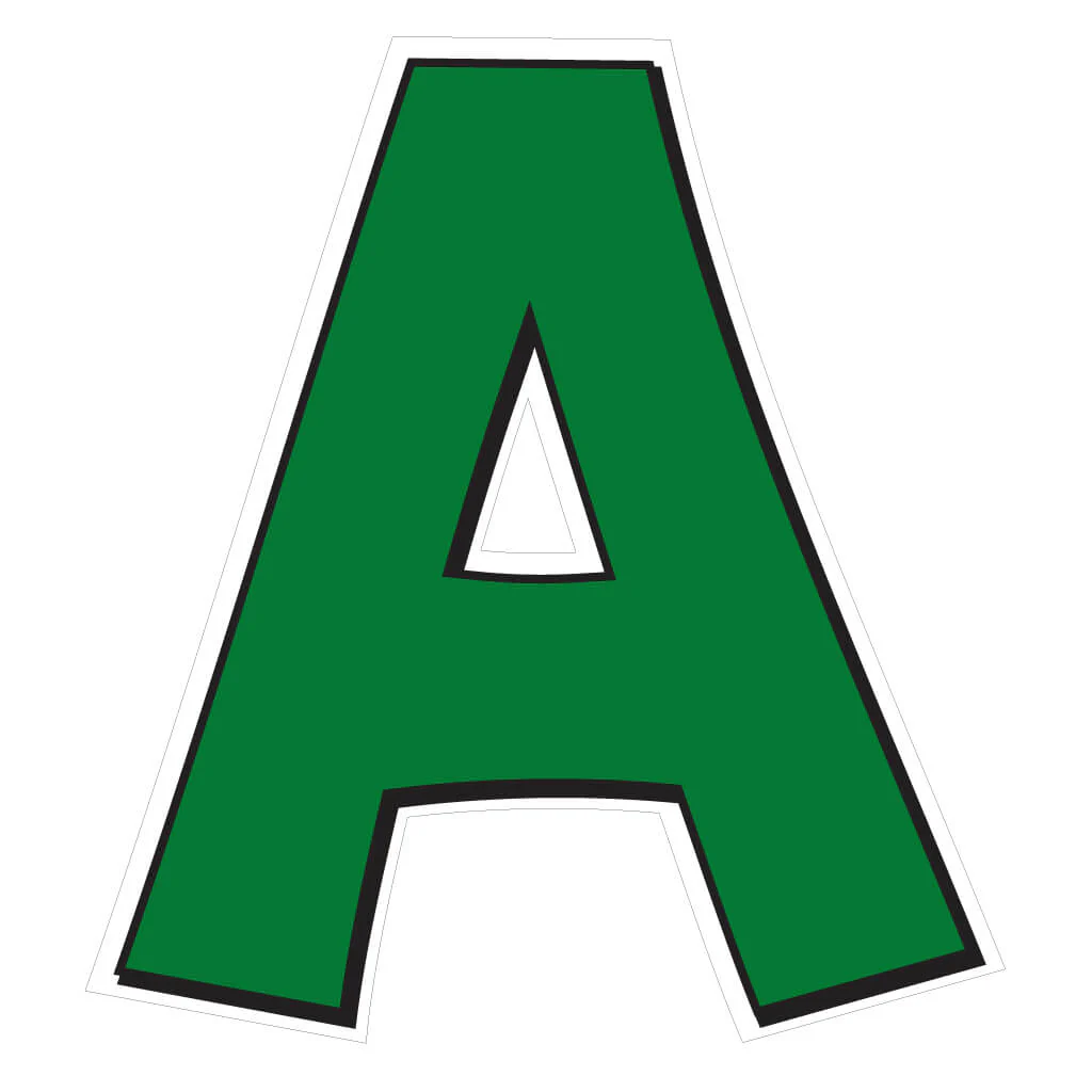 Solid Color with Black Outline 18" KG The Last Time Alphabet & Number Yard Letters Set - 36 pcs - Image 11