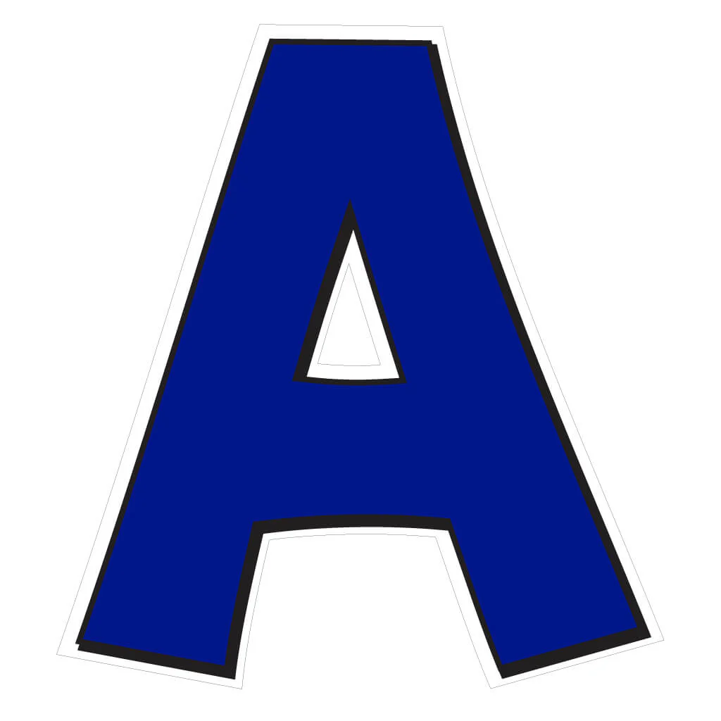 Solid Color with Black Outline 18" KG The Last Time Alphabet & Number Yard Letters Set - 36 pcs - Image 13