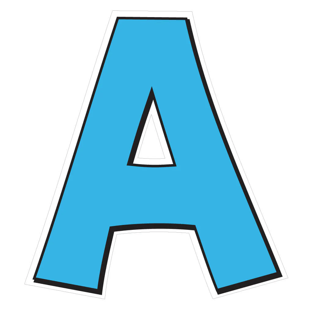 Solid Color with Black Outline 18" KG The Last Time Alphabet & Number Yard Letters Set - 36 pcs - Image 21