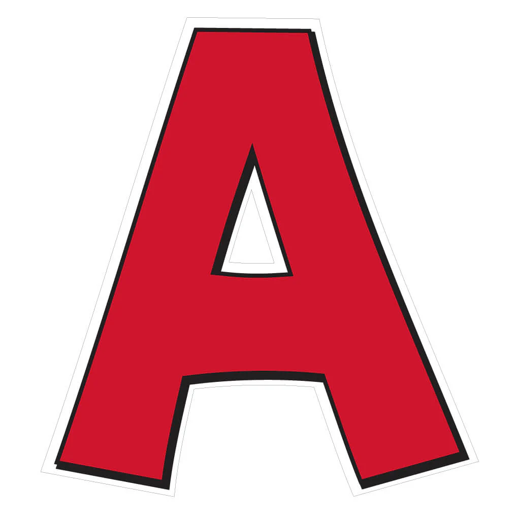 Solid Color with Black Outline 18" KG The Last Time Alphabet & Number Yard Letters Set - 36 pcs - Image 5