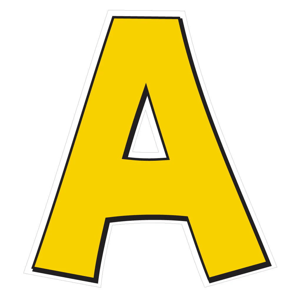 Solid Color with Black Outline 18" KG The Last Time Alphabet & Number Yard Letters Set - 36 pcs - Image 9