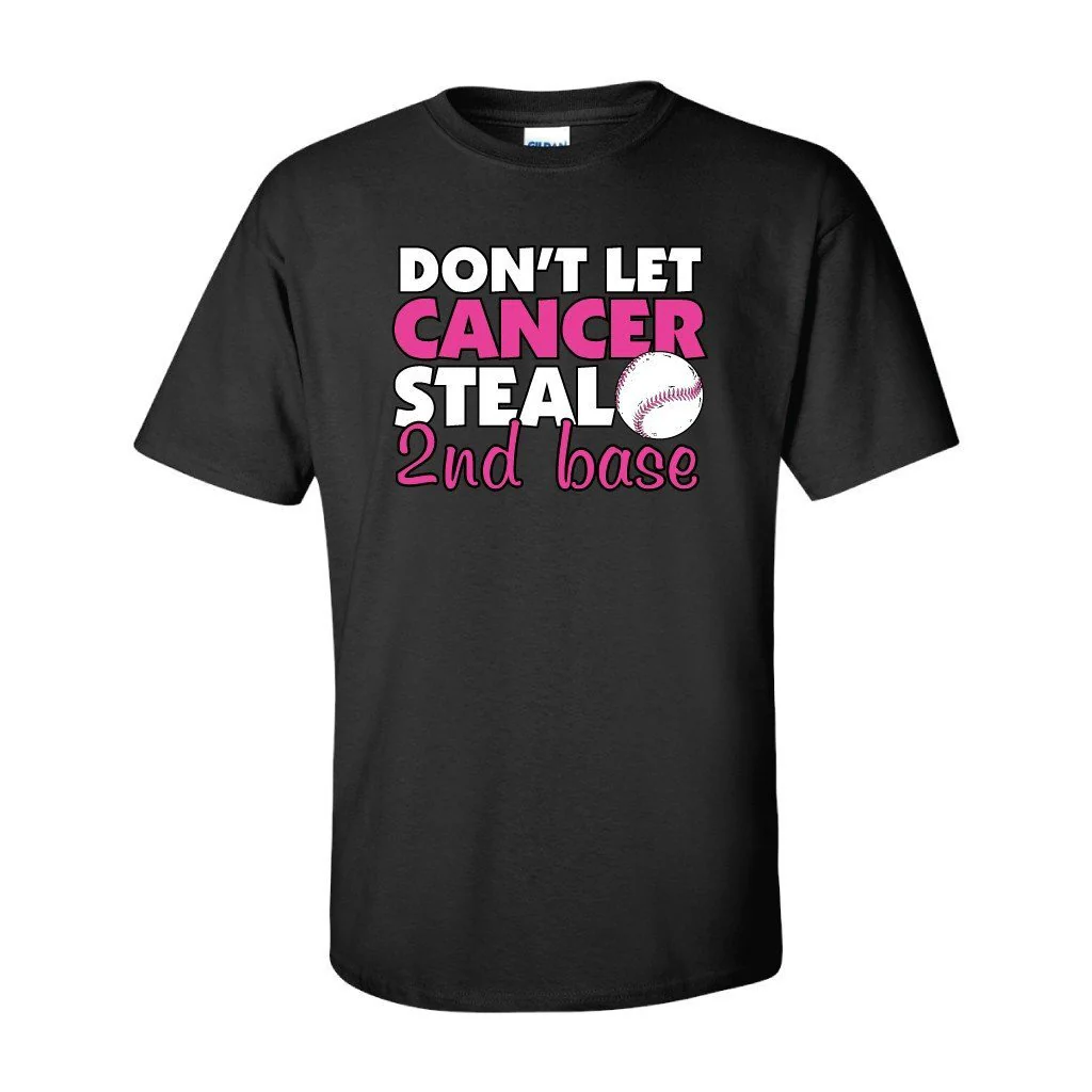 Steal 2nd Base Breast Cancer Awareness T-Shirt - Image 3