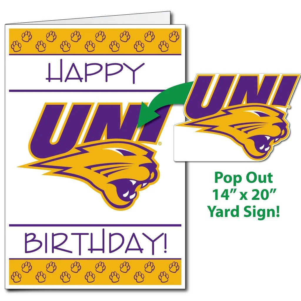2'x3' Giant UNI Birthday Greeting Card & Yard Sign - Image 3