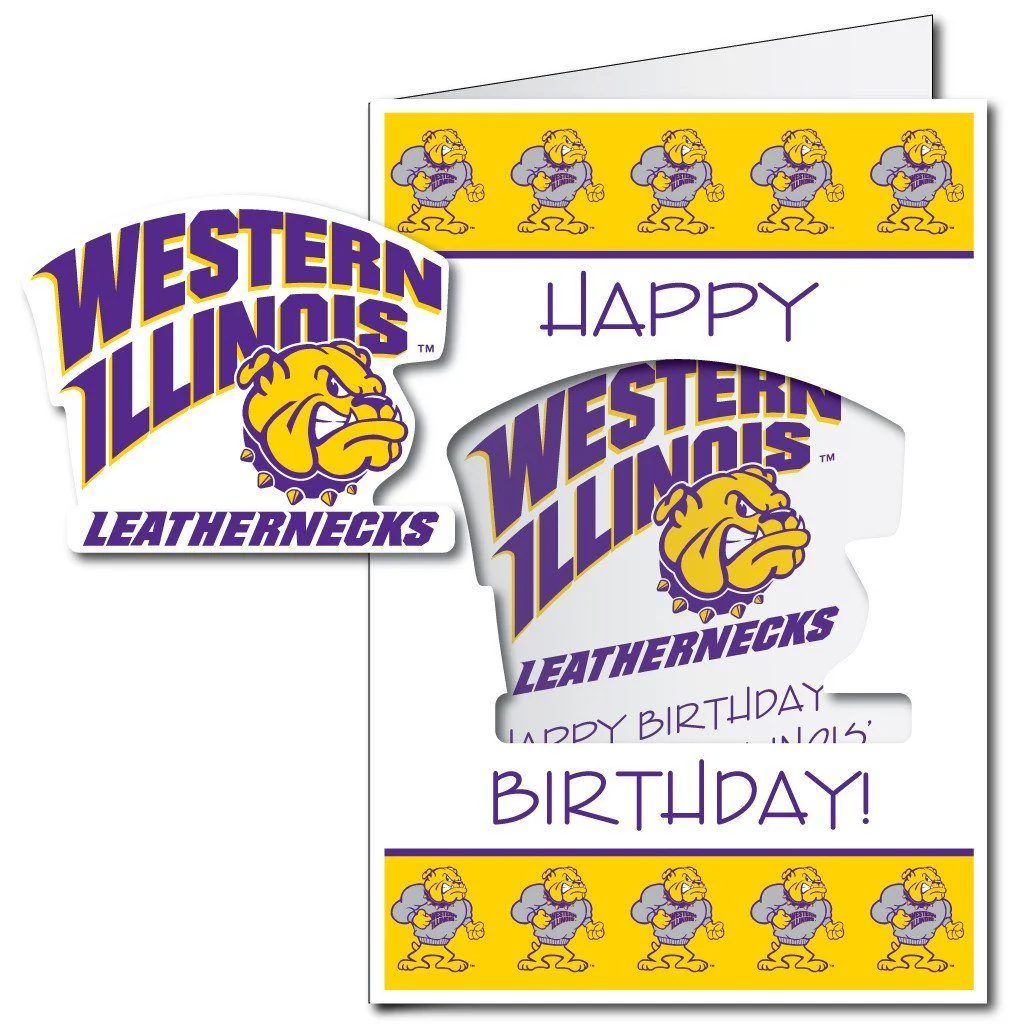 2'x3' Giant Western Illinois Birthday Greeting Card & Yard Sign - Image 4